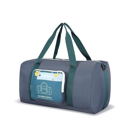Image of American Tourister x Love Child by Masaba Packable Duffle Bag for Travel /Lightweight Polyester Foldable Duffel