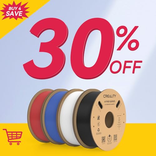 Image of Creality Hyper PLA Filament Bundle 4KG, Up to 600mm /s High Speed 3D Printer Filament PLA, No-Tangling Stronger Toughness Fit Most 3D Printers