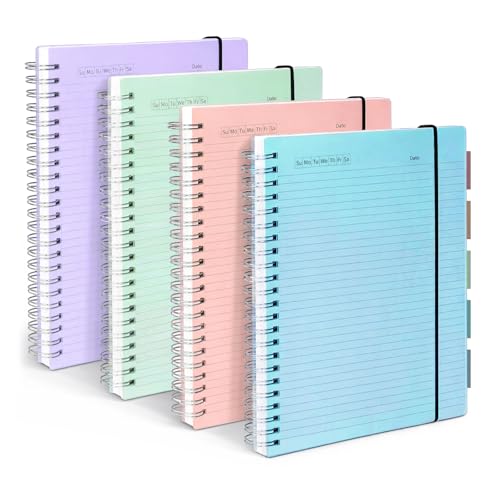 Carnet A5 à spirales pour le travail et l'école bloc-notes multicolore SIMDAO