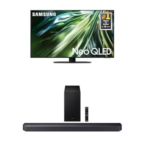 Image of Samsung 50-Inch Class Neo QLED 4K QN90D Series Mini LED, Neo Quantum HDR+ Smart TV w /Dolby Atmos (QN50QN90D, 2024) + Samsung Q-Series Soundbar HW Q600F 3.1.2 ch Subwoofer (2025 Model)