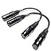 CESS-017 3 Pin XLR Female to 5 Pin XLR Male Adapter Cable - 6 Inch Length, 2 Pack, Durable Audio Converter for DMX, Microphones