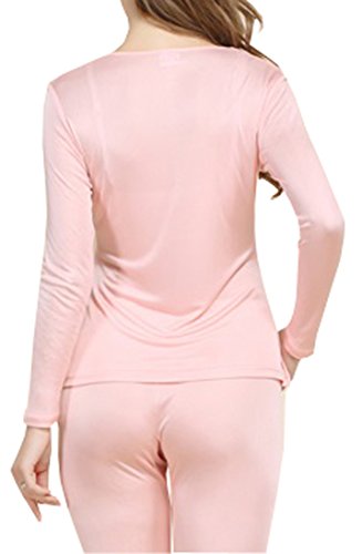 Image of Grenasasilk Womens Silk Long Underwear Mulberry-silk Long Johns Thermal Underwear Sets Cold Weather Base Layer