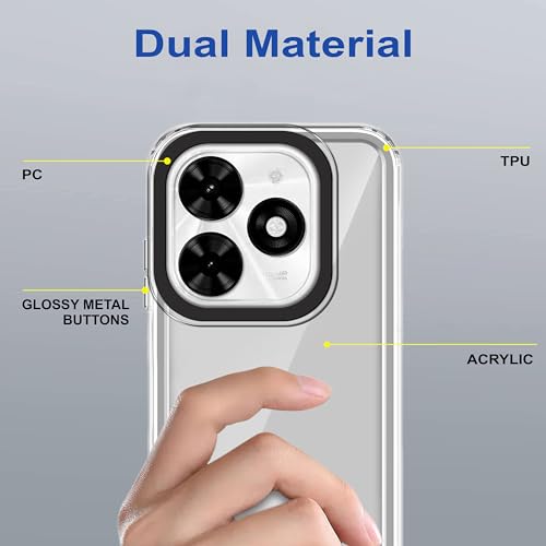 Image of Zapcase Back Case Cover for Tecno Spark Go 2024 | Compatible for Tecno Spark Go 2024 Back Cover | Case Cover with Camera Protection | (TPU + PC | Transparent)