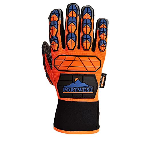 Portwest Aqua-Seal Pro Glove, Size: XXL, Colour: Orange/Blue, A726O4RXXL, Orange / Blue - Image 2