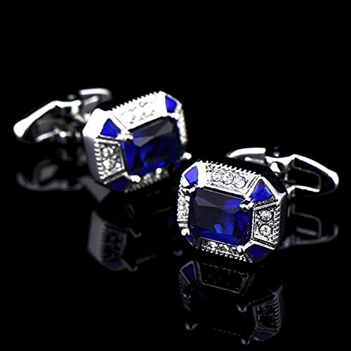 Mancuernillas Daesar cobre para hombre con zirconia azul miniatura 4