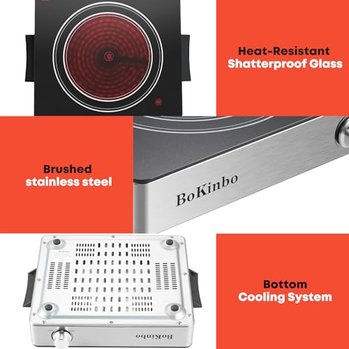 Single Infrared Burner, 1800w electric stove, compact size portable electric stove, burners for cooking, hot plates for cooking, portable cooktop, hot plates for countertop