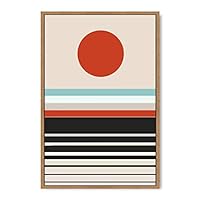 Framed Canvas Wall Art Geometric Illustration Canvas Prints Home Artwork Decoration for Living Room,Bedroom - 16x24 inches