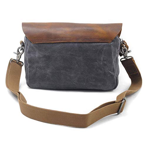 Dark Gray Business Briefcase, Canvas Crossbody Bag Waterproof Large Capacity Outdoor Travel Backpack Sports Leisure Backpack4