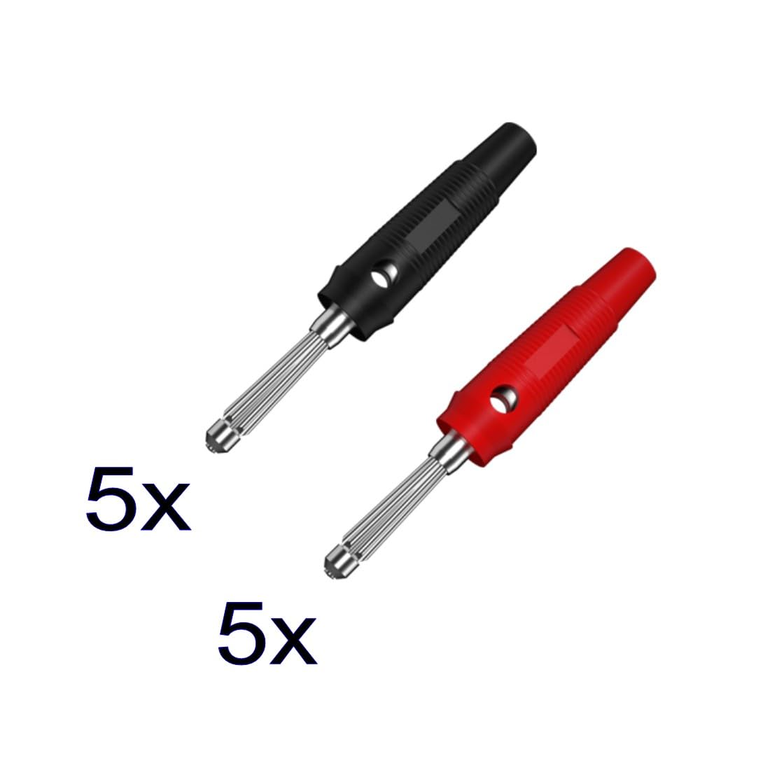 Prise banane 4 mm 32 A connecteur mâle empilable sans soudure adaptateur câble haut-parleur enveloppé sécurité ISO 10 pièces