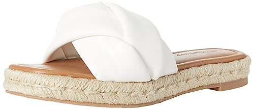 The Drop Women's Matilda Braid Strap Flat Sandal, White, 10