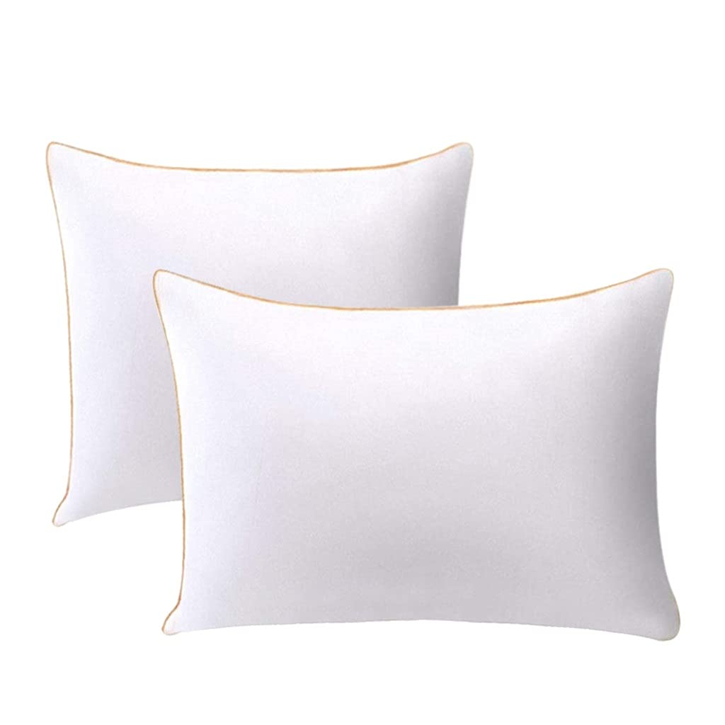 MFJGHU 1 Pair Sleeping Pillows Down Alternative Pillow Neck Spine Protection Bed Slow Rebound Cotton Cover(50x70 cm)