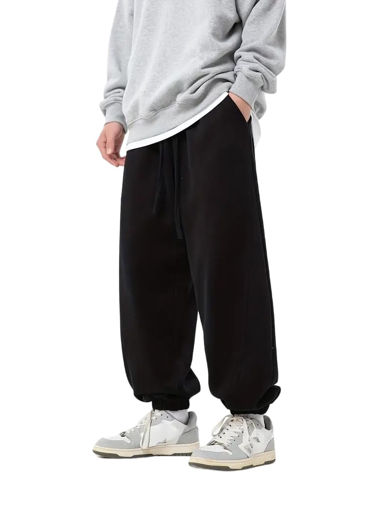 dockstreet Mens Baggy fit Jogger/Sweatpants/Gym Gear, Trouser, Loose Home Relaxed Pants