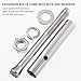 Garneck 10Pcs 304 Stainless Steel Expansion Bolt for Concrete, External Hex Sleeve Anchor 8X80Mm with 10Mm Drill Bit, Metal Expansion Screw Bolts for Industrial Fastening