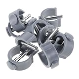 NOLITOY 12pcs Replacement Crutch Pin Locks Walking Stick for Seniors C-Shaped Clip and Antislip Design