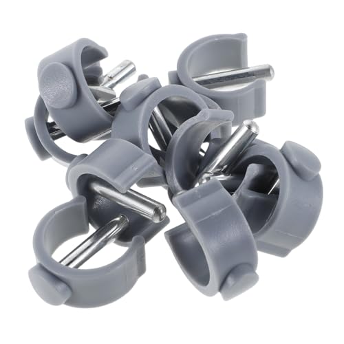 NOLITOY 12pcs Replacement Crutch Pin Locks Walking Stick for Seniors C-Shaped Clip and Antislip Design