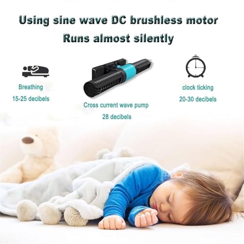 Pompa Wave Maker, magnetyczna pompa akwariowa 25 W z kontrolerem wyświetlacza LED, 4 regulowane poziomy do akwariów słodkowodnych i morskich