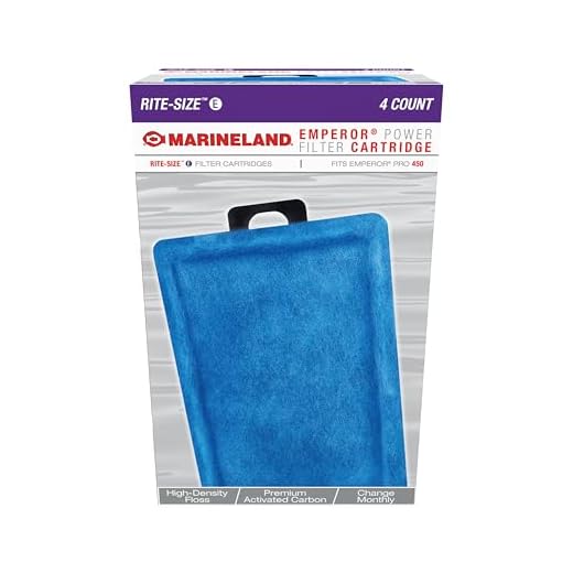 Marineland Emperor Power Filter Cartridge Rite-Size E, 4 Count, Replacement Cartridge For Aquarium Filtration, E - Purple, 4 Count (Pack of 1)