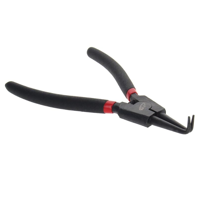 Alicate para Anéis de Retenção Externos Utoolmart com Ponta Curva de 90° em Aço Cromo-Vanádio, 17 cm (170 mm), 1 unidade