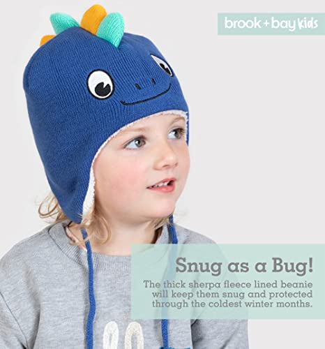 Baby Animal Sherpa Lined Hats For Winter - Toddler Animal Ear Hat, Baby Hat Animal Ears, Winter Dinosaur Hat For Kids #TOP3