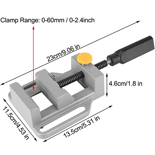 Image of Homdum Adjustable Drill Press Vice Clamp with Quick Release Button Mini vice drill Clamping tool size 60mm x 70mm