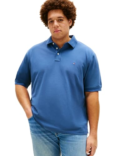 Image of Tommy Hilfiger Men's Short Sleeve Polo Shirts in Regular Fit With Stretch and Organic Pique Cotton