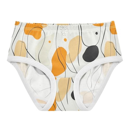 ZZKKO Abstract Line Art Girls Underwear Toddler Panties for Girls Comfort Brief Size 2-8T