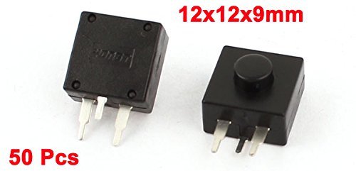 PATIKIL Taktiler Drucktaster 12x12x12 Mm 4-polig – 10 Stück DIP-Taster Für Platinen Und Elektronikprojekte