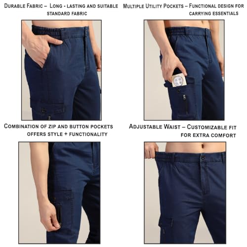 Image of TOPLOT Men's Regular Fit Causal Trouser || Pant for Man || Jeans for Man (Cargo-Jeans-5259)