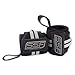 SERIOUS STEEL FITNESS Weightlifting & Powerlifting Wrist Support w/Thumb Loop | Sold as Pair! (Black/Gray Line, 18
