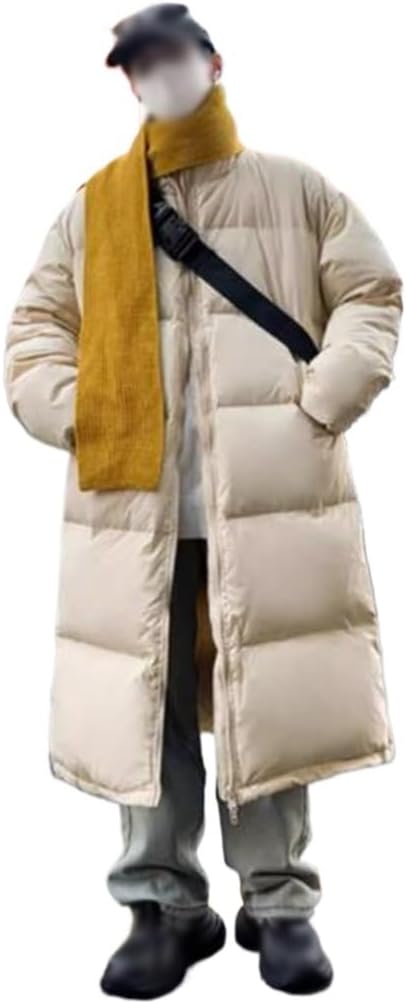 VIDI Medium And Long Down Jacket Men's Winter Thick Warm Korean Version Of Lovers Fashion Brand Coat