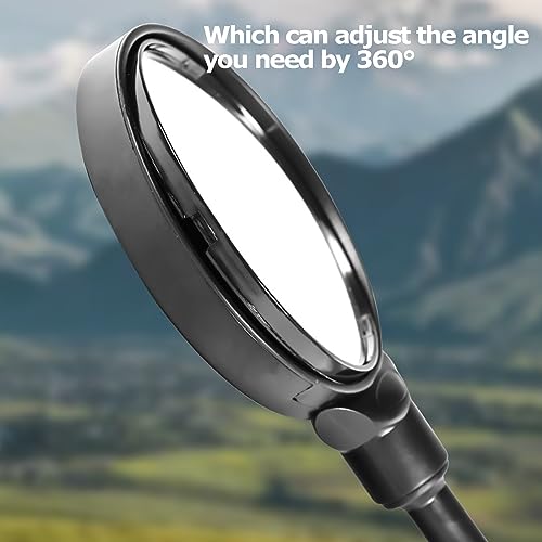 Electric Bike Mirror Handlebar Mirrors End Rear View Mirror Bicycle Hose Adjustable Rear Mirror Accessories for Electric Bikes Mobility Scooter