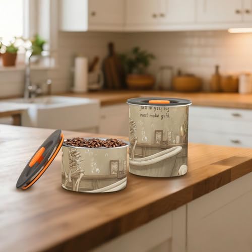 Contenedor Hermético de Almacenaje para Café 500ml Acero miniatura 7