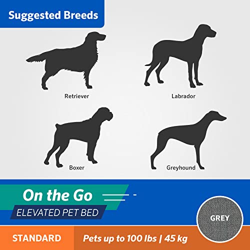 Coolaroo On The Go Cooling Elevated Dog Bed, Portable For Travel & Camping, Collapsible For Storage, Large Grey #TOP5