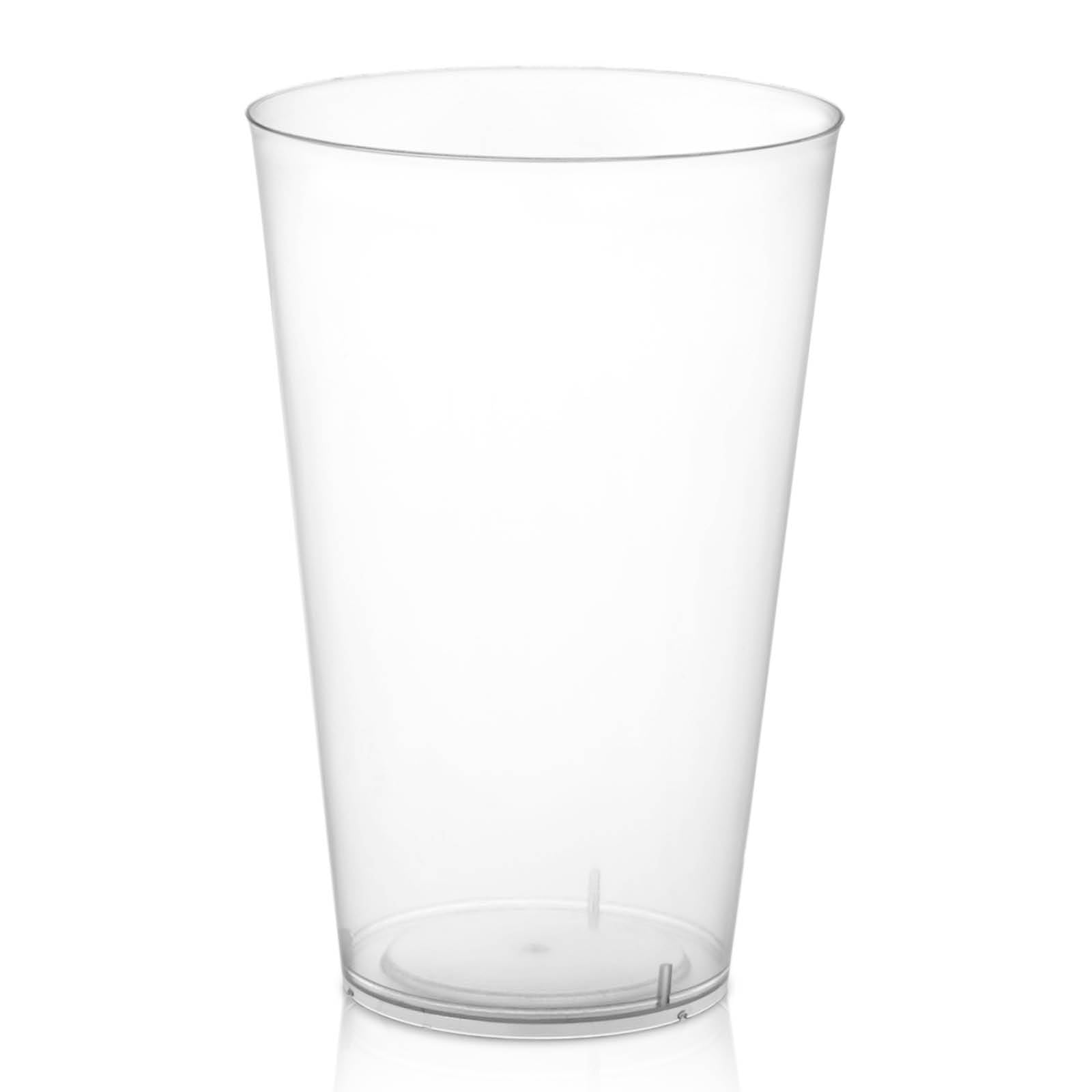 500 bicchieri cubati larghi in plastica riutilizzabili - 400 cc - Bicchieri riciclabili - Bicchieri cubati larghi - Feste, Eventi e Celebrazioni - Bulk