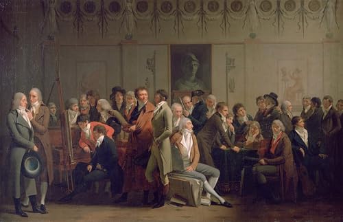 Tableaux de maître Boilly Réunion d'artistes oeuvre d'impression wall art moderne 60x90cm