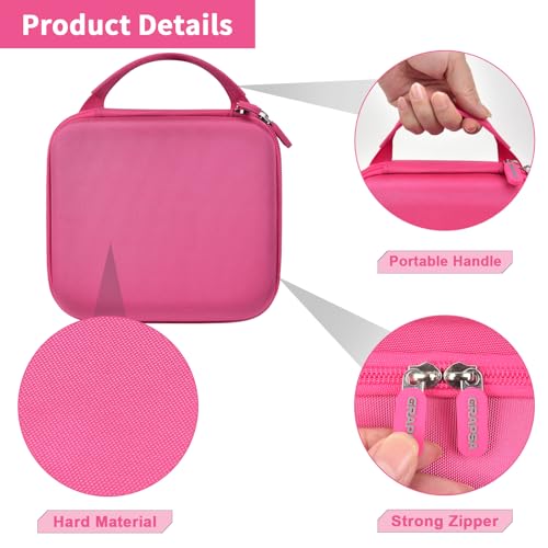 Image of Case Compatible with GL-BE3600 /SFT1200 / MT3000 / AXT1800 / MT1300 / A1300 for Glinet Travel Router for Hotel Wifi, Portable Router Storage Holder for Gl.inet Slate 7 Router Accessories(Box Only)-Rose Red
