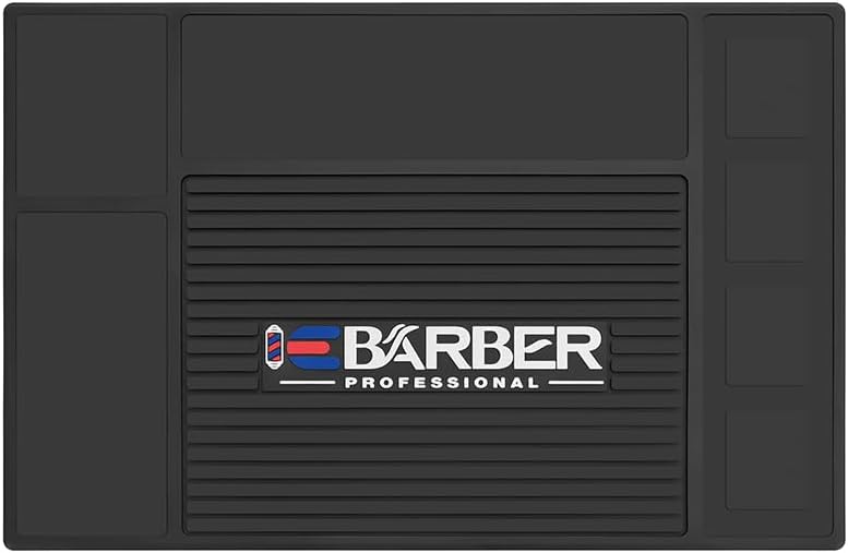 Miniatura 9 de IEBARBER Alfombrilla de peluquería para cortaúñas antideslizante y flexible para estaciones, tijeras, herramientas de salón, alfombrilla de