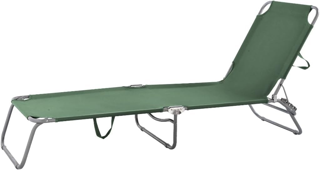 Creaciones Llopis Tumbona Hamaca Plegable para Exterior | Resistente y Ligera | Ideal para Playa, Jardín, Piscina y Camping | 188x55x24 cm | Disponible en Azul y Verde (Verde)