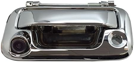 PYvideo Backup Camera with Tailgate Handle for Ford F150/F250/F350/F450 for Universal Monitors (RCA) (Color: Chrome)