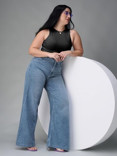 Image of Miss Chase A+ Women's Bootcut High Rise Stretchable Denim Jeans