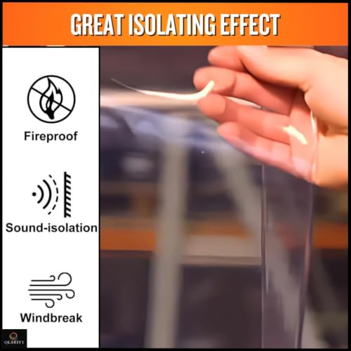 Image of Qlarity Covers 1.5mm Thick PVC Strip Curtain | Size-6ft Long, 6 Strips, 8.5 Inches Wide Vinyl Transparent Door Curtain | Ideal for Cold Storage /Office /Balcony /Home Variation (1.5mm Clear, 6ft - 3pcs)