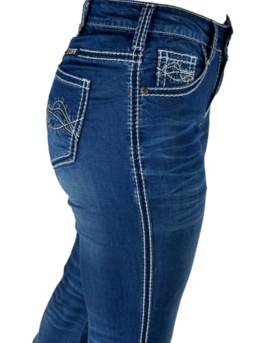 Cowgirl Tuff Western Jeans Women UltraBreathe 30 Long Dark Wash JULBTT3