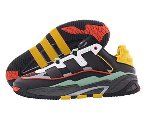 adidas Niteball Mens Shoes Size 9, Color: Black/White/Green/Orange