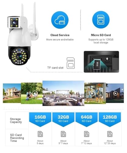 Image of securinnov 6MP 4G SIM Dual Lens Outdoor PTZ CCTV Camera | 360 Rotation | Color Night Vision | Smart Auto Tracking | Two-Way Audio | Wireless Security with V380 Pro App (4G Dual Lens PTZ)