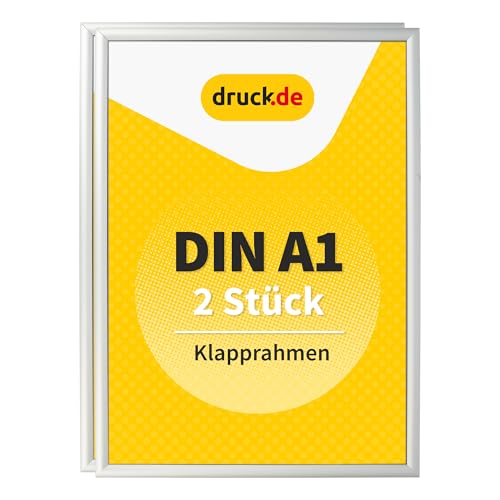 druck.de 2 Stück Klapprahmen A1-2,5cm Profil - Aluminiumrahmen