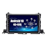 SYGAV Car Stereo for 2014-2019 Toyota Highlander Android Radio with Carplay Android Auto 10.2 Inch Touch Screen GPS Navigation Head Unit
