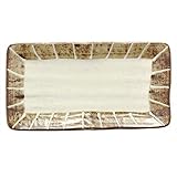 最安！美濃焼 焼物皿 サビ巻 ストライプ 133-60505