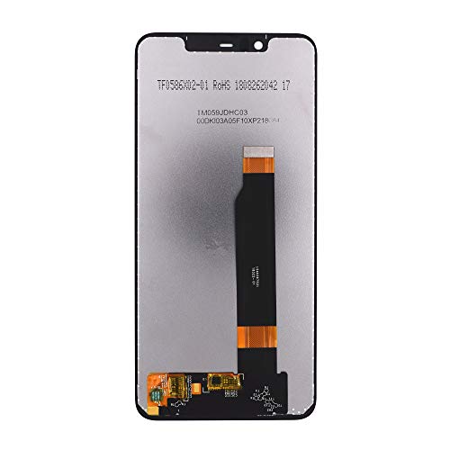 Image of LCD Screen Display with Digitizer Touch Panel Without Bezel Frame Compatible with Nokia 5.1 Plus Nokia X5(Black)
