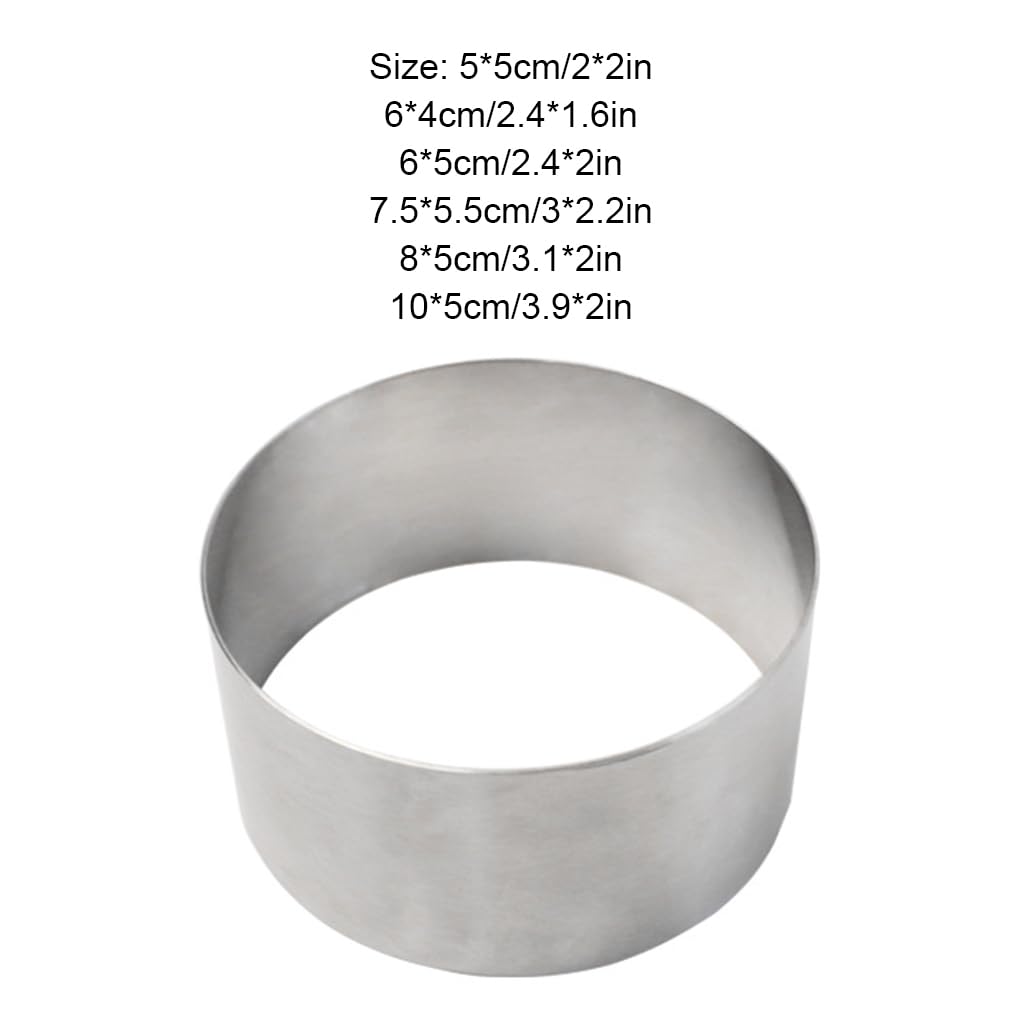Set di 12 Stampi Rotondi in Acciaio Inox per Torte, Fondente e
