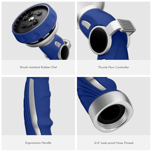 Image of RESTMO Hose Nozzle Heavy Duty, Metal Water Hose Sprayer for Garden